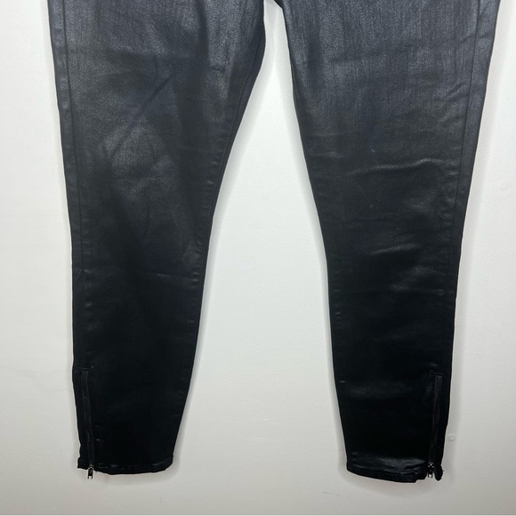 Good American Good Waist Waxed Black Size 4 - Picture 3 of 11